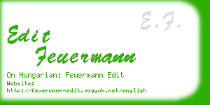edit feuermann business card